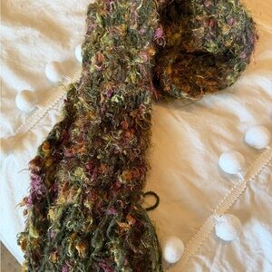 Multicolor Textured Knit Scarf